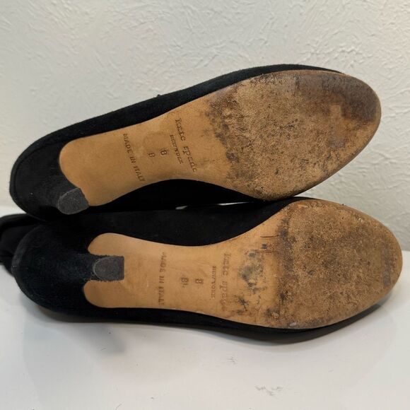 Kate Spade Suede Tie Up Booties Stiletto Tall Heels Size 8 - Picture 6 of 7